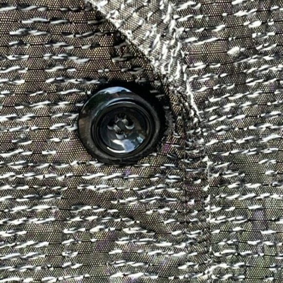 Chico's Women's Coletta Silver Metallic 3 Button Blazer Jacket Size 3 Plus16 - Picture 5 of 14